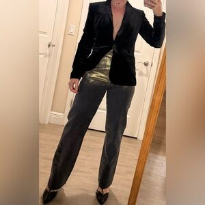 Zara Gold and Black Jeans